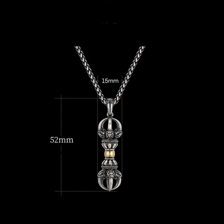 Buddha Stones Tibetaanse Dorje Vajra design rijkdom Ketting - image 5