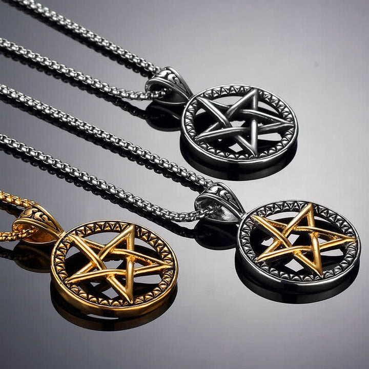 Pentagram balans Ketting van titaniumstaal - image 1