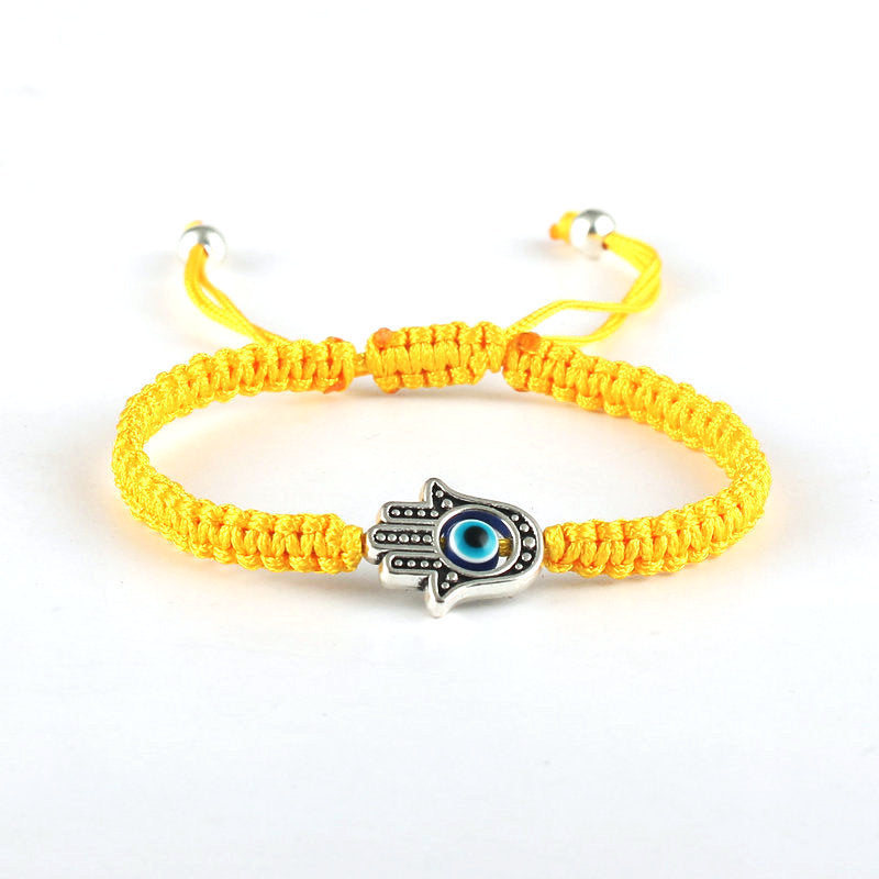 Buddha Stones Handgemaakte Hamsa-symbool Armband - Geel (Armband Maat cm) - image 2