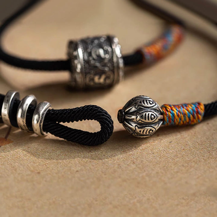 Buddha Stones Tibetaans Om Mani Padme Hum gegraveerd amulet dubbele Armband - image 8