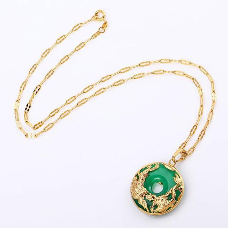 Buddha Stones Ketting van natuurlijke jade, symbool van voorspoed. - image 3