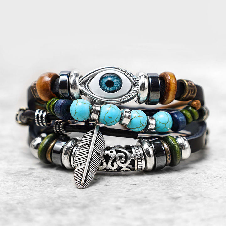Buddha Stones Tibetaanse turkooizen Armband ter zuivering van het boze oog - image 3