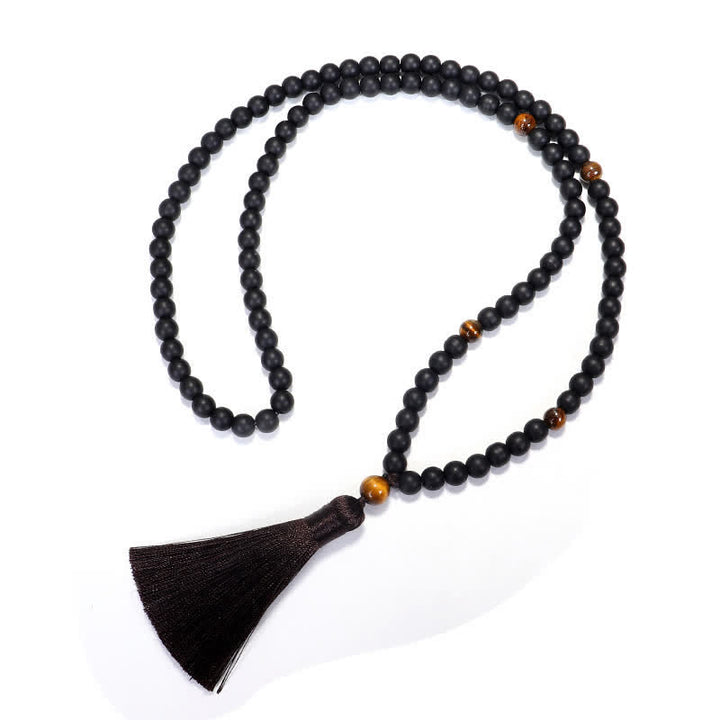 Buddha Stones 108 Mala kralen, matstenen, tijgeroog, Armband , Ketting - image 7