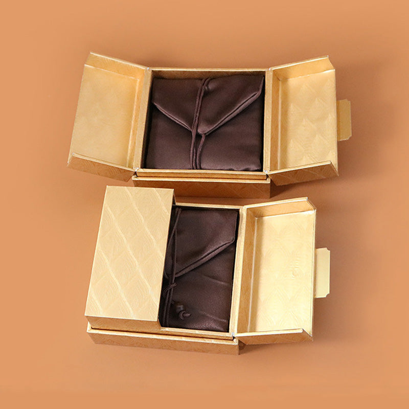 Retro sieraden opbergdoos met verenpatroon, geschenkdoos - image 3