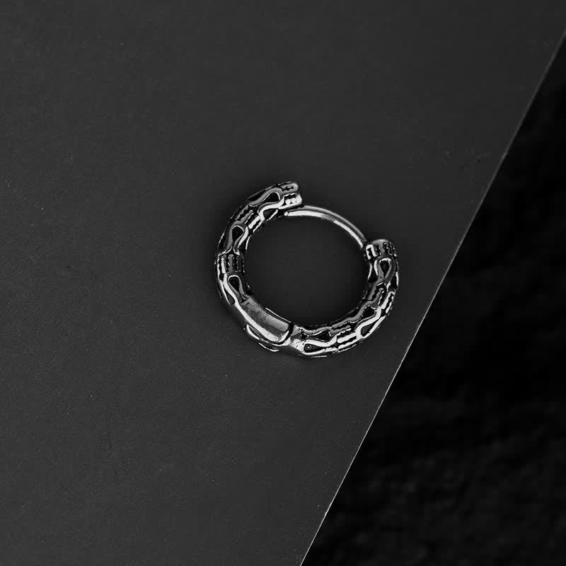 Retro patroon titanium stalen Oorbellen - image 4