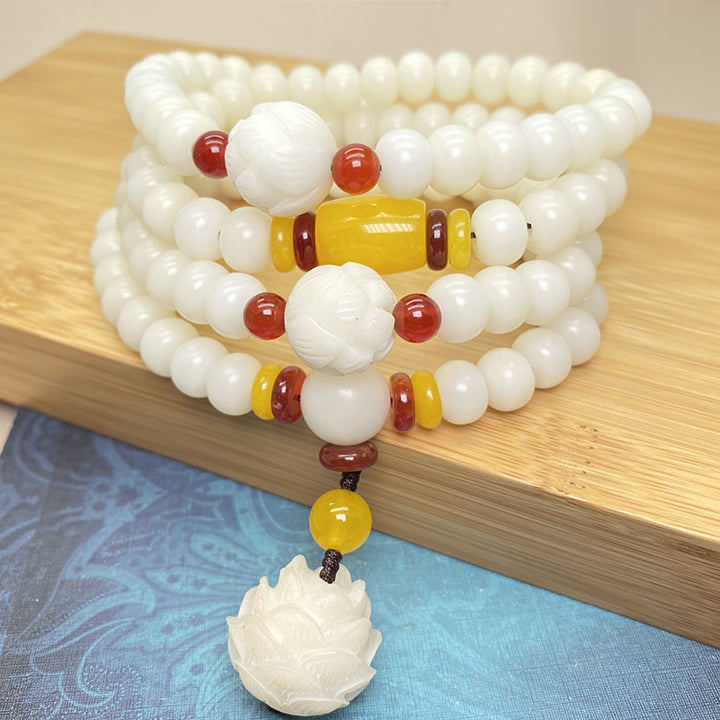 Buddha Stones Lotus Bodhizaad Mala met 108 kralen, Armband - 8* 10mm - image 0