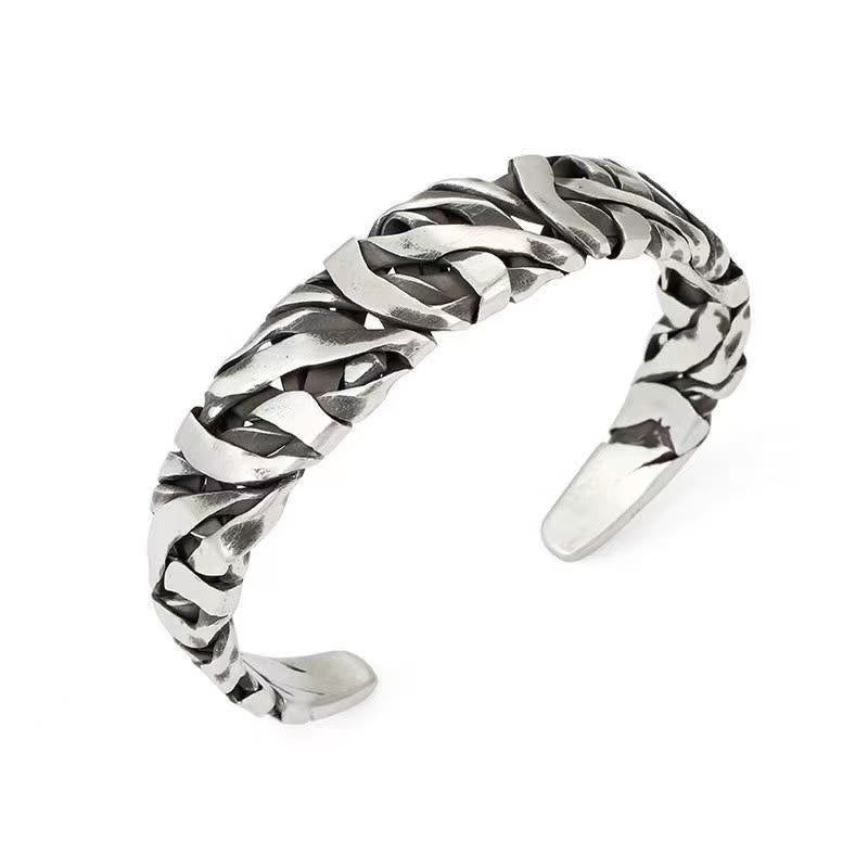 Buddha Stones Retro Bangle textuur helende Manchetarmband - image 1