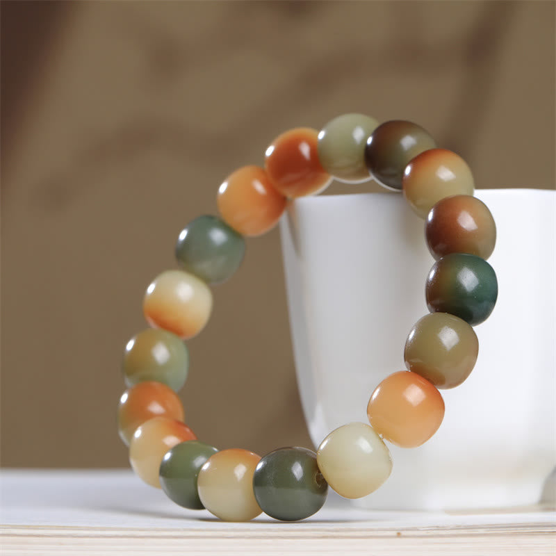 Buddha Stones Kleurrijke Bodhizaad Vredeswijsheid Armband - image 1