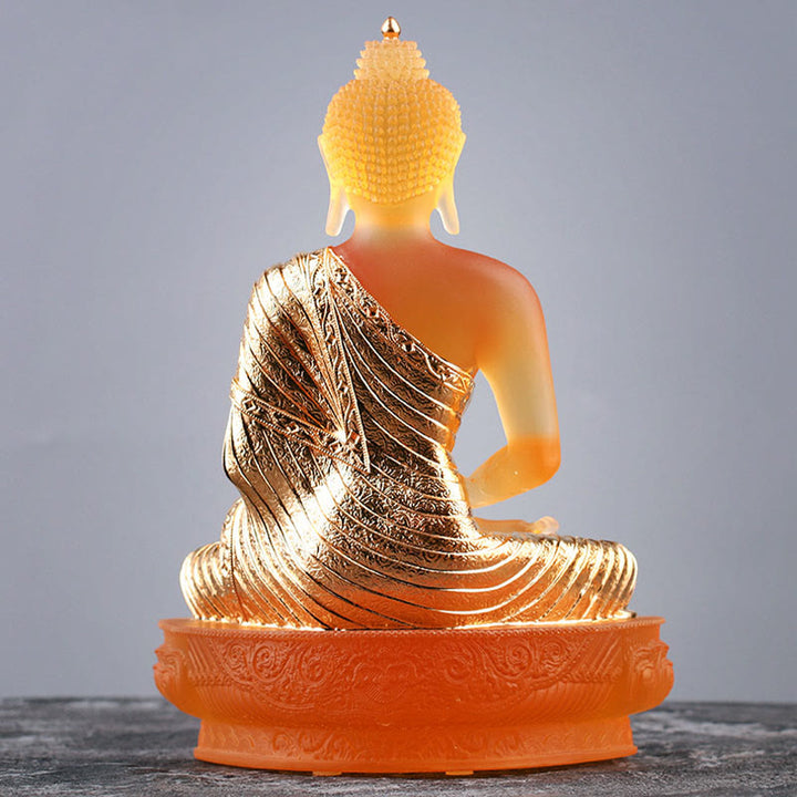 Buddha Stones Handgemaakte Boeddha-beeldje van Liuli, kunstwerk, sereniteitsbeeld, woondecoratie. - image 3