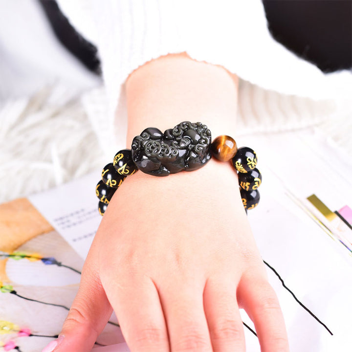 Feng Shui PiXiu Obsidiaan Rijkdom Armband - image 4