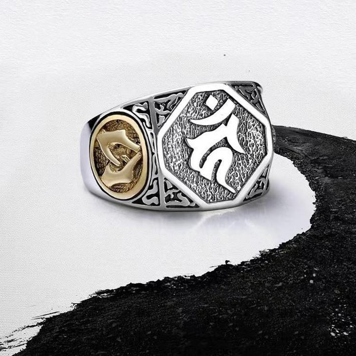 Buddha Stones Verstelbare Ring van 925 sterling zilver met gegraveerd Sanskriet-motief ter bescherming. - image 18