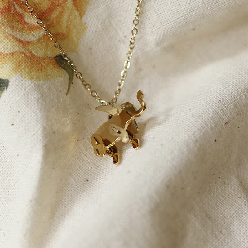 Olifant geluksketting met Ketting van titaniumstaal - image 4