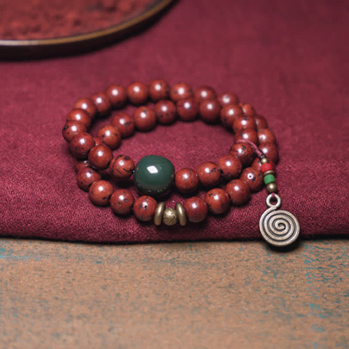 Buddha Stones Bodhizaad armband van cyaan jade en koper met vredes- en Armband - image 6