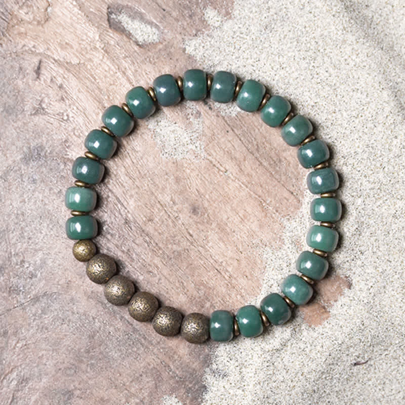 Buddha Stones Tibetaanse cyaan Bodhi-zaad koperen Armband - image 4