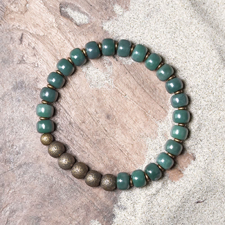 Buddha Stones Tibetaanse cyaan Bodhi-zaad koperen Armband - image 4