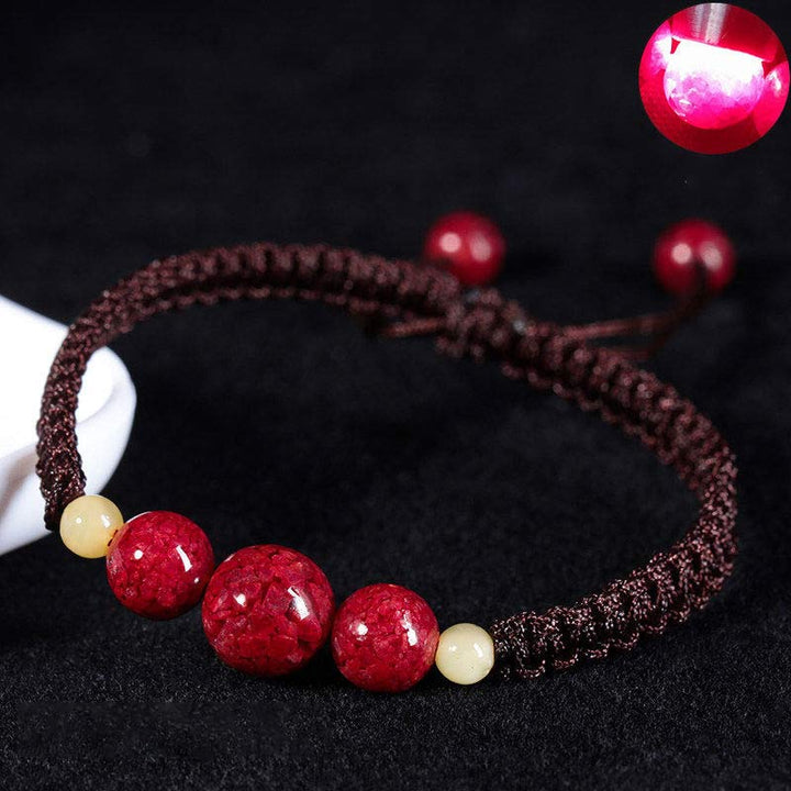 Buddha Stones Cinnabar Blessing Rode Armband met Koord voor Kinderen - image 8