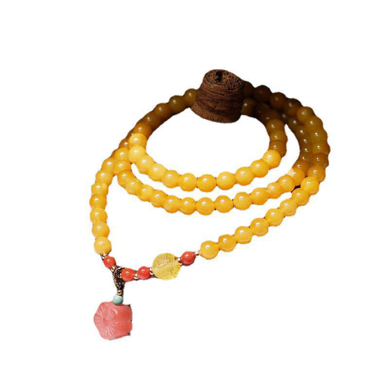 Amber Healing Balance Ketting, Armband met bloembedel - image 9