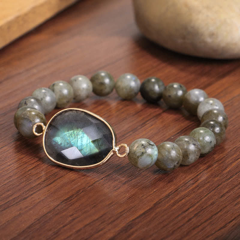 Buddha Stones Natuurlijke labradoriet maansteen Armband met helende kralen - image 3