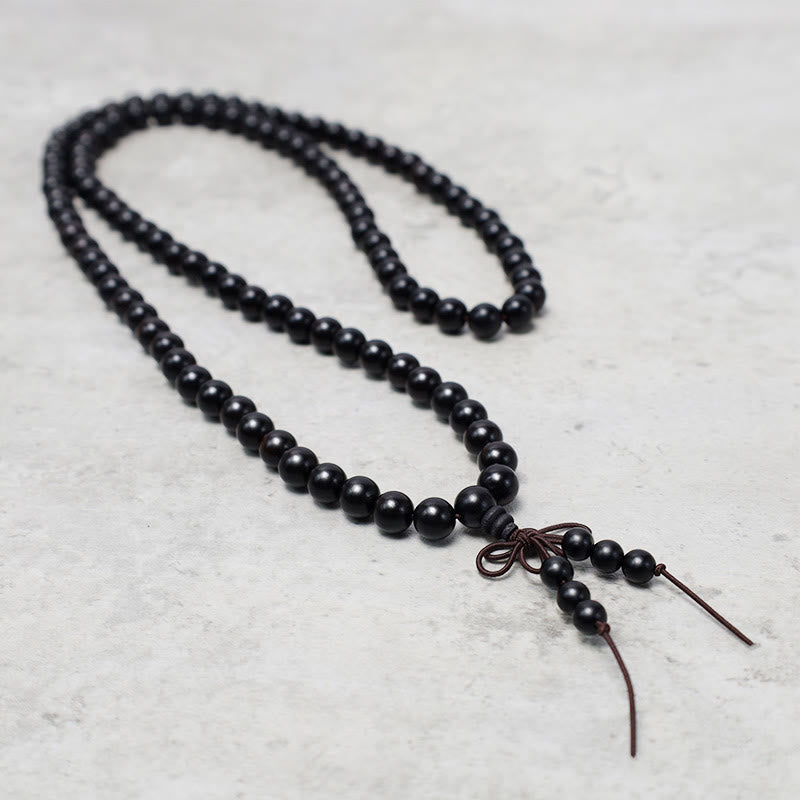 Buddha Stones 108 Mala kralen Armband voor gebed en meditatie, sandelhout, elastisch - image 10