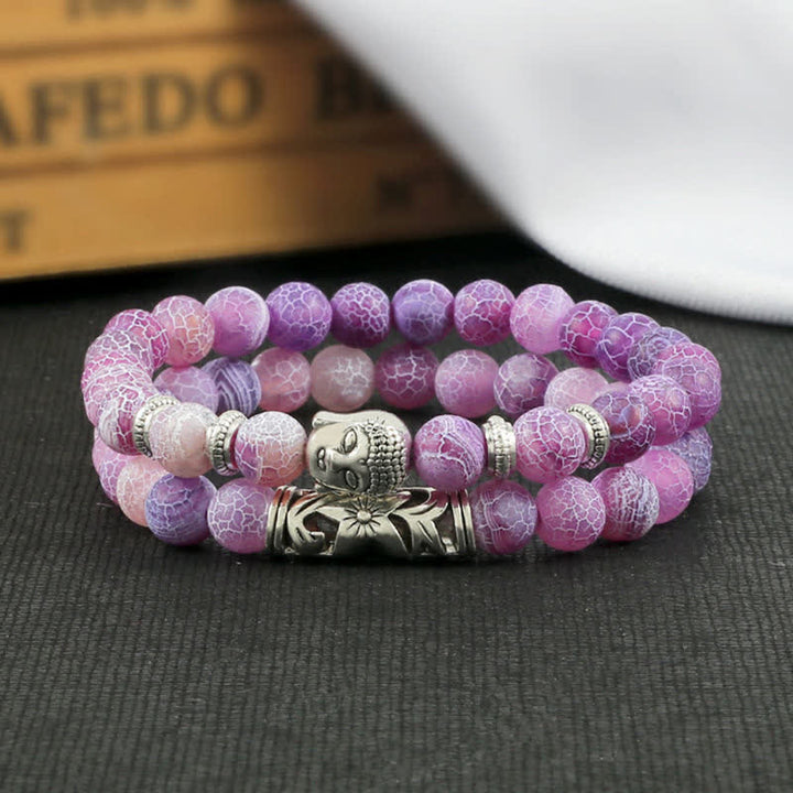 Buddha Stones 2 stuks natuurlijke kristallen agaat Boeddha Armband - image 23