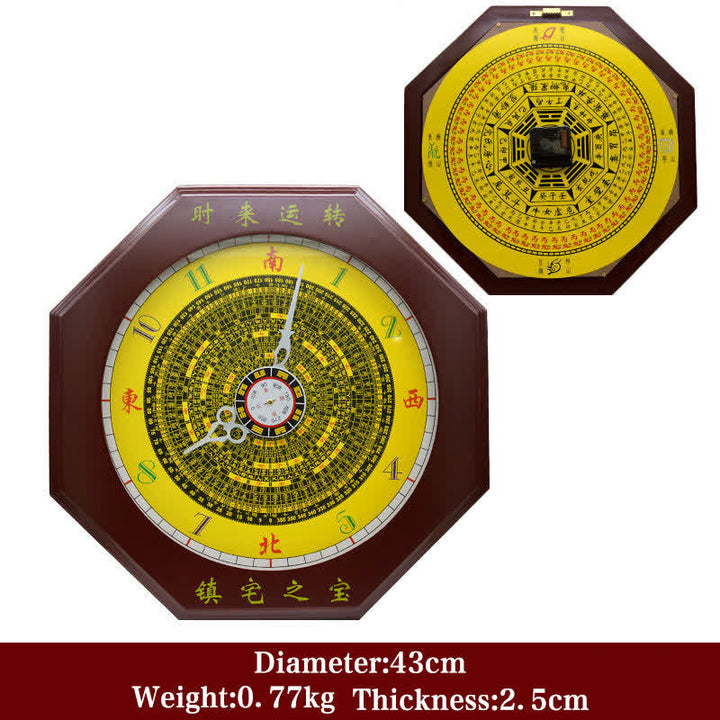 Feng Shui Bagua-kaart, energiebalanskaart, wandklok - Bagua kaart &amp; wandklok 43 cm - image 17