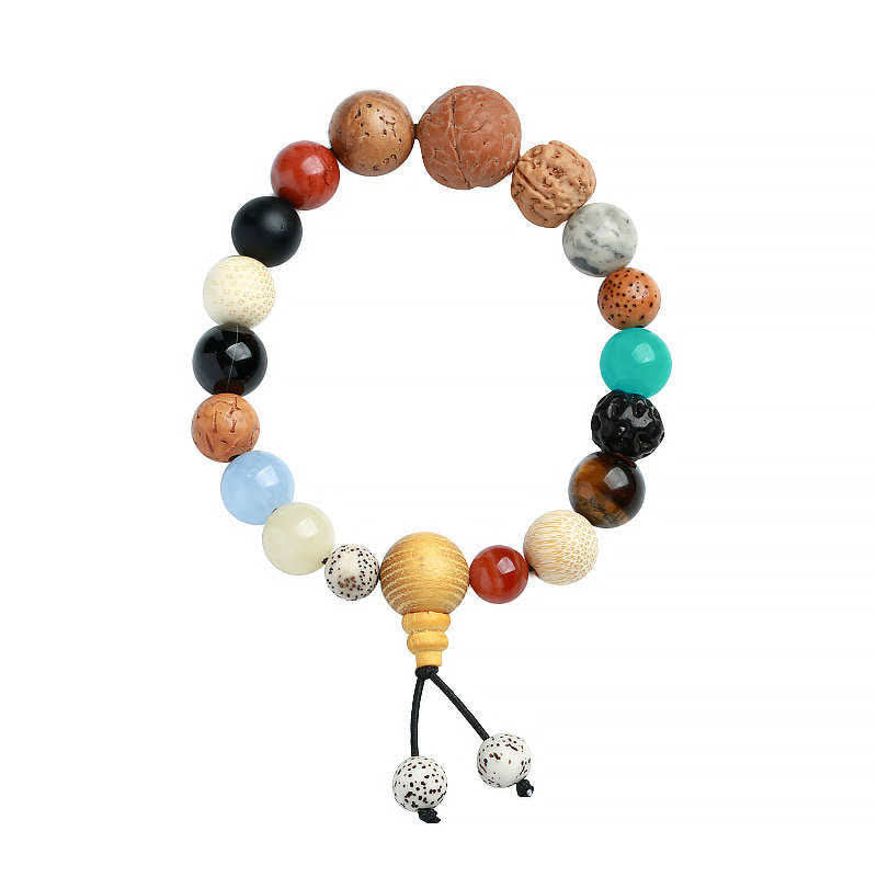 Buddha Stones Wijsheids- en Pols Mala van Bodhi-agaat - image 7