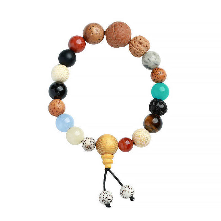 Buddha Stones Wijsheids- en Pols Mala van Bodhi-agaat - image 7