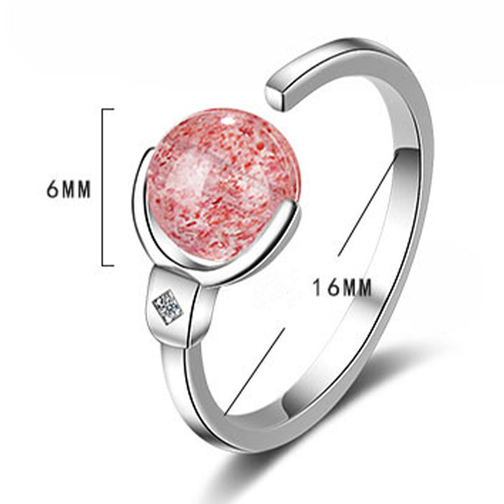 Buddha Stones Roze kristallen rustgevende Ring - image 10