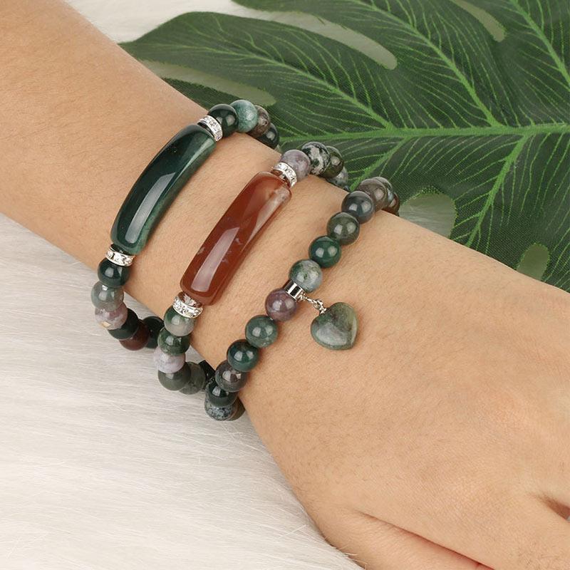 Buddha Stones Armband met helende kralen in de vorm van een liefdeshart van natuurlijke kwarts - image 8