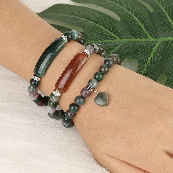 Buddha Stones Armband met helende kralen in de vorm van een liefdeshart van natuurlijke kwarts - image 8