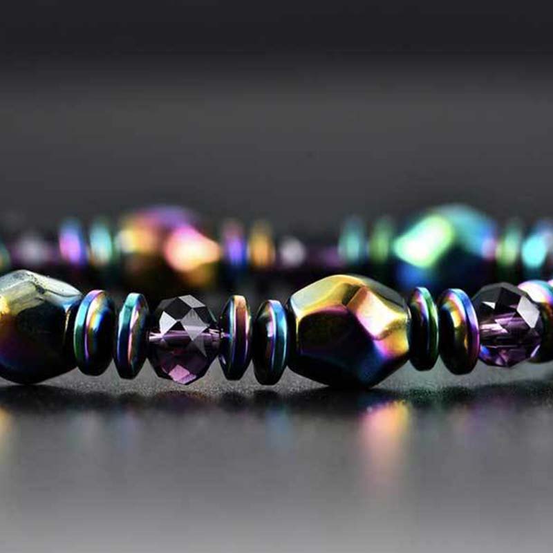 Buddha Stones Regenboog Hematiet Wellness Armband - image 2