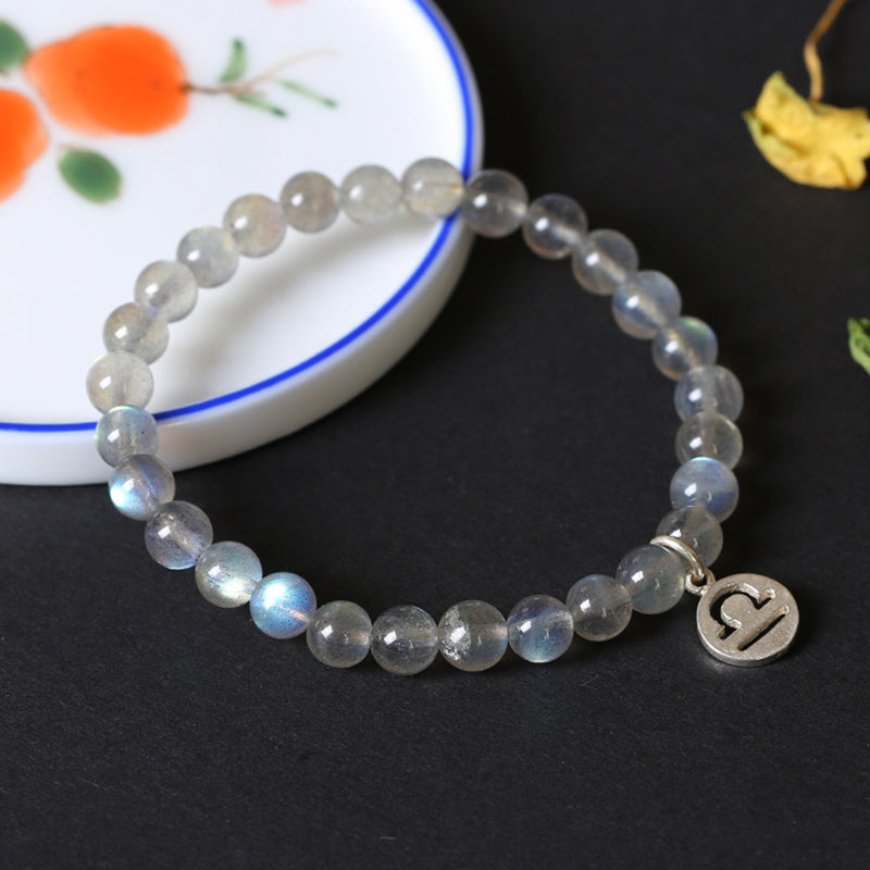 Armband met maansteen en de 12 sterrenbeelden van de dierenriem - image 15