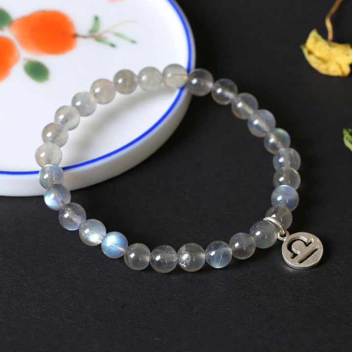 Armband met maansteen en de 12 sterrenbeelden van de dierenriem - image 15