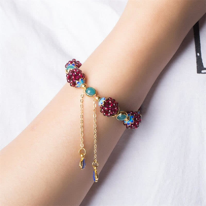 Buddha Stones Tibetaanse granaat Armband voor rust en ontspanning - image 10