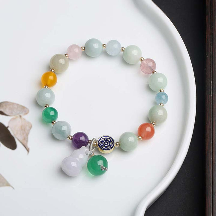 Armband van kalebas en jade - image 2