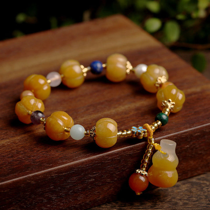 Buddha Stones Gouden zijden jade PiXiu rijkdom Armband - image 0