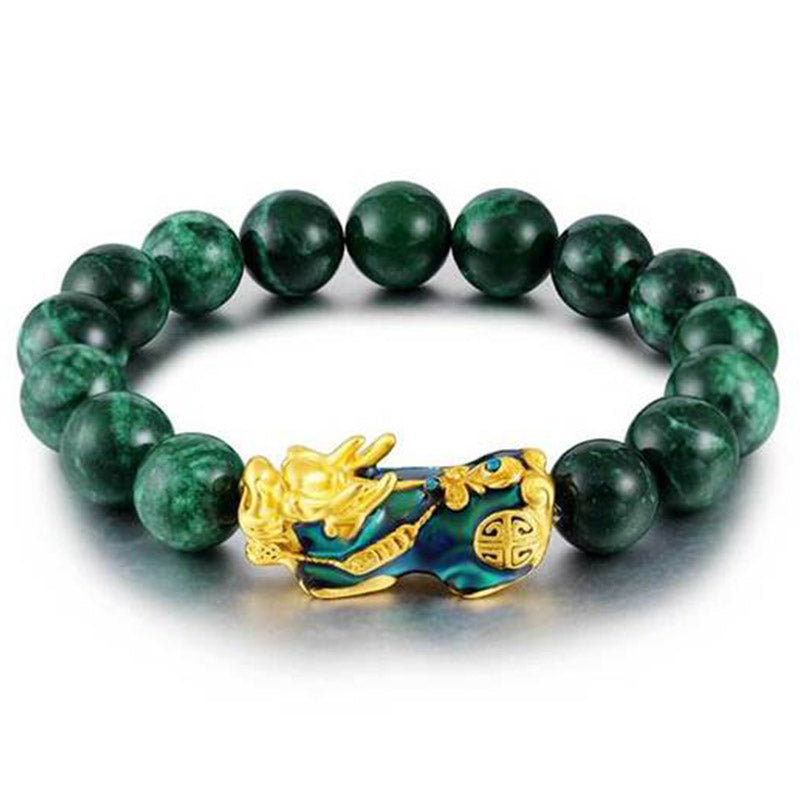 Buddha Stones Feng Shui PiXiu Jade Armband - image 0