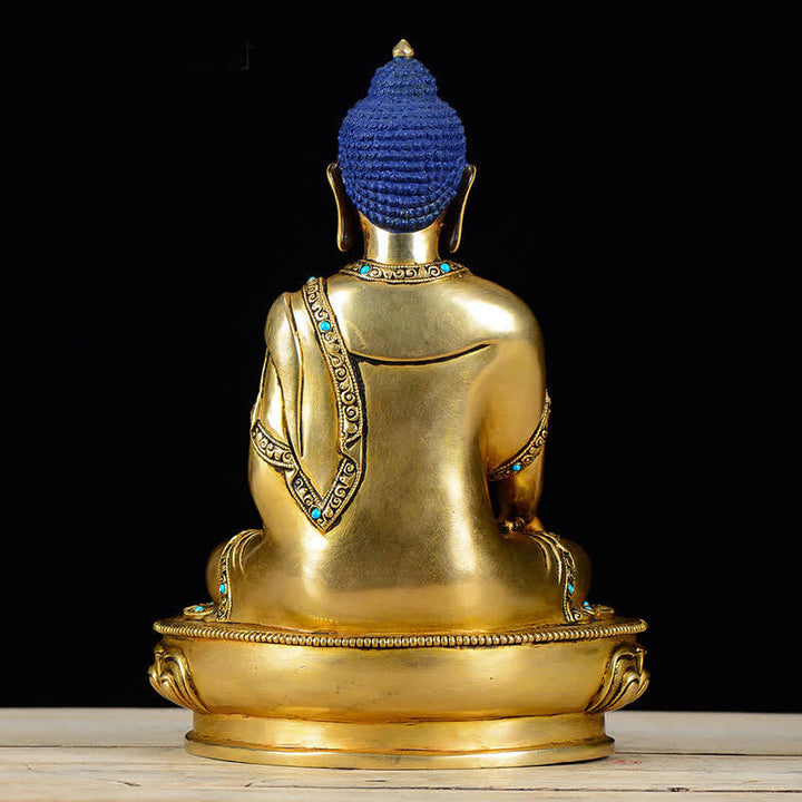 Buddha Stones Shakyamuni Mededogen Koperen Beeld Decoratie - image 5