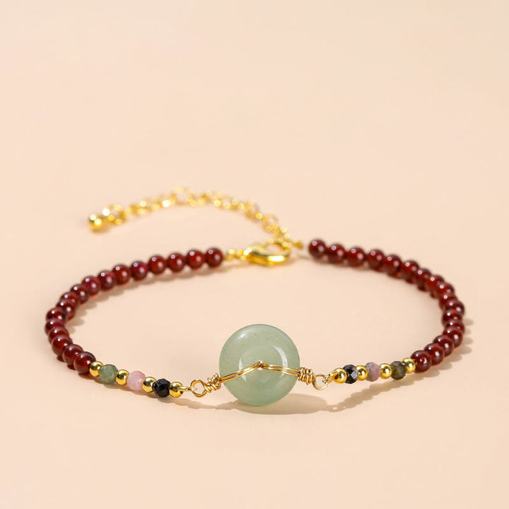 Buddha Stones Natuurlijke granaat vredesgesp kraal kalm Armband - Granaat (Zuivering♥Bescherming) - image 0