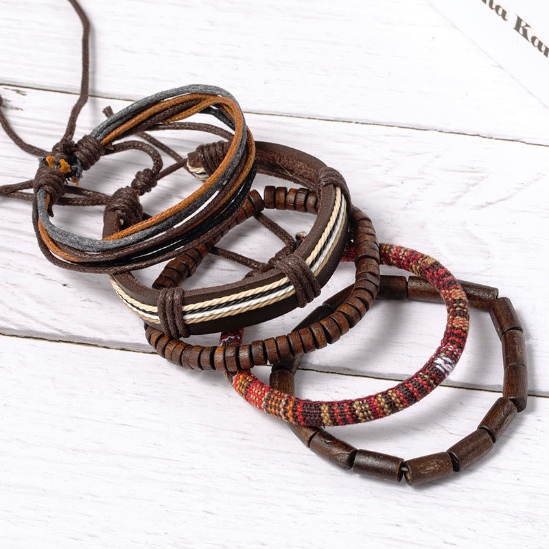 Buddha Stones Wikkelarmband van henneptouw, houten kralen en Armband. - image 1
