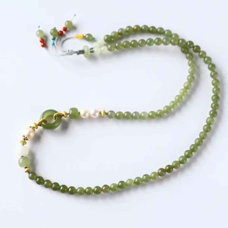 Buddha Stones Hetian Jade Parel Vredesgesp Geluks- en Armband - image 4