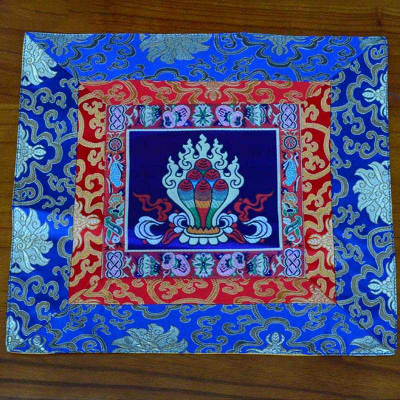 Gebedsaltaarmat Meditatie Kracht Eindeloze Knoop Vajra Man-Bcu Kalachakra Gunstige Symbolen - Het Chintamani-juweel - Blauw - image 1