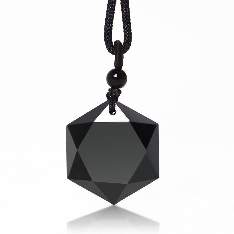 Ketting met hanger van zwarte obsidiaan voor zuivering. - image 0