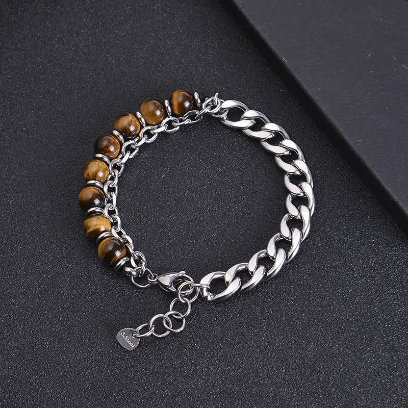 Buddha Stones Tijgeroog Picasso Jaspis Matstenen Armband - image 0