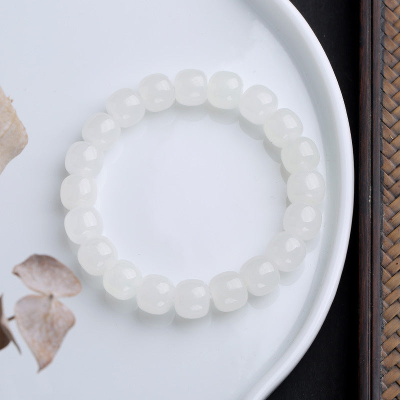 Buddha Stones Armband van jade met kleurverloop - Witte Jade - image 11