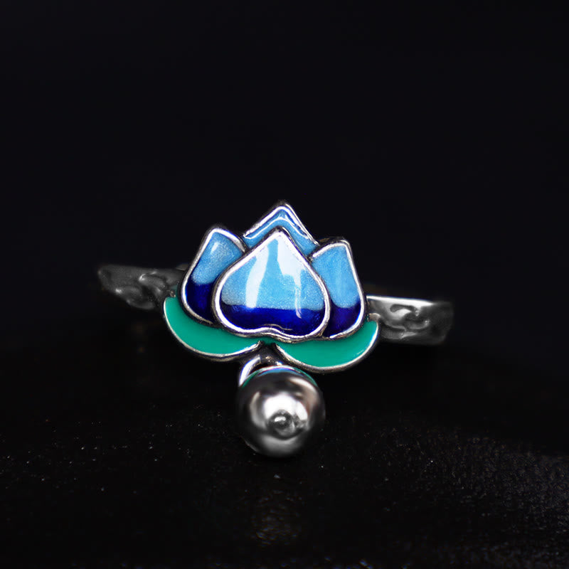Buddha Stones Ring met lotusbloemmotief - image 1