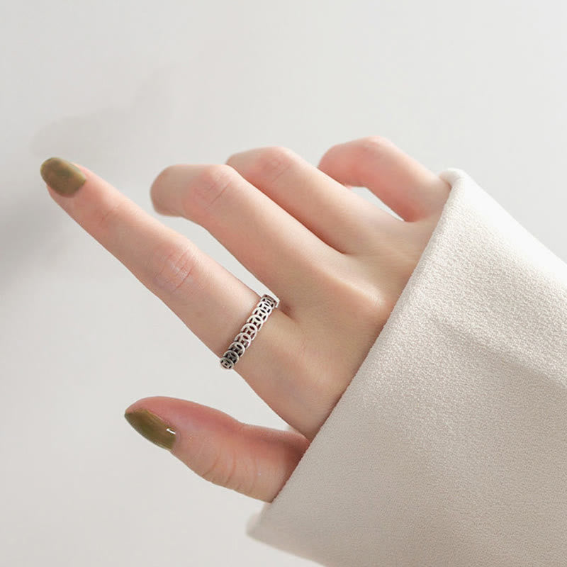 Buddha Stones Vintage koperen muntvormige Ring , verstelbaar - image 7