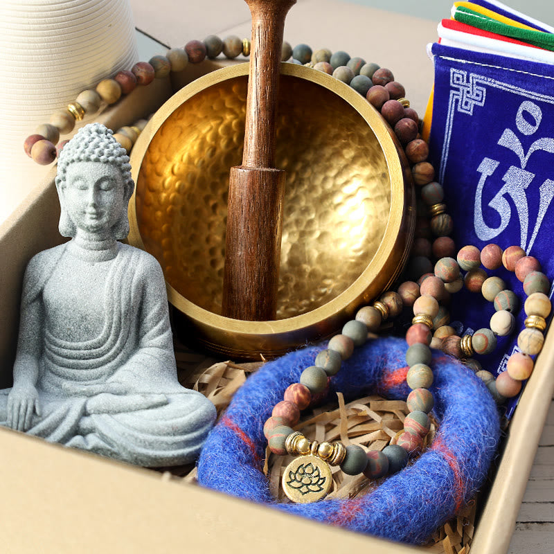 Boeddhasteen Tibetaanse meditatie genezingscadeaupakket - image 0