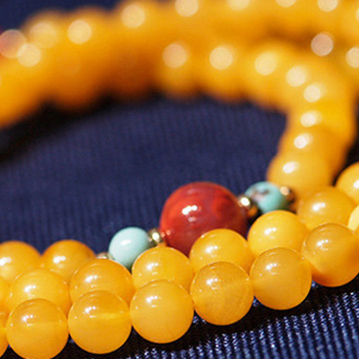 Amber Healing Balance Ketting, Armband met bloembedel - image 8
