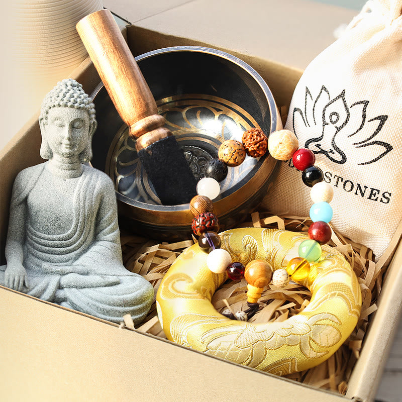 Boeddhasteen Tibetaanse meditatie vredesgeschenkenpakket - image 0
